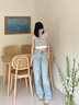Calvin KleinJeans25春夏女士潮流美式復(fù)古ck純棉淺藍(lán)色寬松牛仔褲47B926G VSJ-牛仔淺藍(lán) 25 曬單實拍圖