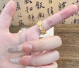 足銀999.9描金金桃花開(kāi)口戒指國(guó)潮風(fēng)繁花精致送女友老婆520禮物 桃花戒指 約5.2g 曬單實(shí)拍圖
