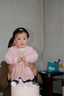 G.DUCKKIDS小黃鴨童裝女童套裝春秋季新款女寶寶周歲禮服兒童公主裙子三件套 GQ120款 粉紅色 80 尺碼7-11月(建議寶寶75-85cm 曬單實(shí)拍圖