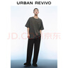 UR【明星同款】2025夏季新款男裝休閑立體圖案短袖T恤UMM450044 深灰 M 曬單實拍圖