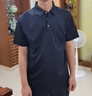 霞湖世家100支圓領(lǐng)短袖T恤男夏季7A抑菌液氨涼感打底衫023 黑色  3XL 曬單實(shí)拍圖