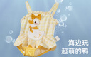JELLYBABY女童連體泳衣夏裝嬰幼童沙灘服游泳衣兒童小黃鴨衣服寶寶洋氣泳裝 黃色 80 CM 曬單實(shí)拍圖