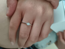 中國黃金（CHINA GOLD）鉑金鉆石戒指女白金訂結求婚鉆戒中秋節禮物送女友老婆生日結婚老 京速達-鉑金六爪戒指-10分真鉆石 曬單實(shí)拍圖