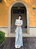 微光里韓系高級感露肩休閑套裝女夏季時尚寬松顯瘦短袖闊腿褲運動兩件套 韓系運動套裝灰色M碼80-110斤 曬單實拍圖