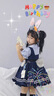 G.DUCKKIDS童裝洛麗塔公主裙女童連衣裙夏季朱迪兒童裙子兔子警官生日蓬蓬裙 朱迪裙子+裙撐 110 尺碼4~5歲【100-110cm】 曬單實(shí)拍圖