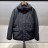 哈吉斯（HAZZYS）男裝 冬款外套【絨布內(nèi)領(lǐng)】戶外休閑羽絨服男ASFZU0BDU41 藏青色NV XL （180/100A 50） 曬單實(shí)拍圖