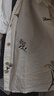 茵曼（INMAN）【商場同款】法式小花刺繡襯衫2025夏季女裝新款荷葉短袖襯衣  淡香杏 M 曬單實(shí)拍圖