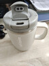 CTRLEND馬克杯帶蓋茶水分離304不銹鋼內膽/PP辦公室咖啡杯高顏值飲用水杯 白灰色【304內膽+折疊勺 1個(gè) 550ml 曬單實(shí)拍圖