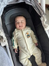 G.DUCKKIDS小黃鴨童裝新生嬰兒衣服男寶寶連體衣春秋純棉外出服哈衣薄款春裝 米黃色 偏小 90cm (建議80- 1-2周歲） 曬單實拍圖