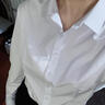鉑吶苓白襯衫女方領(lǐng)短袖2025夏季新款氣質(zhì)簡(jiǎn)約百搭職業(yè)正裝通勤襯衣上衣 白色襯衣【方領(lǐng)短袖】 L 碼 曬單實(shí)拍圖