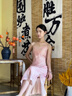 初蟬衣事初蟬衣事新中式國(guó)風(fēng)連衣裙女2025夏季新款內(nèi)搭粉色天絲印花吊帶裙 吊帶裙（淡絳粉） L （現(xiàn)貨） 曬單實(shí)拍圖