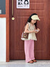 小豬班納女童褲子2025夏季新款兒童透氣散熱親膚柔軟工裝褲休閑風(fēng)時髦童裝 【舒適防蚊直筒褲】淡紫 110 曬單實拍圖