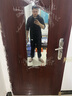 肆緘夏季240斤微胖男生顯瘦穿搭條紋短袖T恤寬松大碼半袖體恤搭配套裝 黑色T恤+黑色褲子 2XL 建議155-175斤 曬單實(shí)拍圖