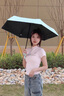 JCZS德國(guó)防曬傘防紫外線女黑膠雙層小巧超輕迷你室外遮陽(yáng)晴雨兩用 梧桐米六折扁傘-UPF50+防曬-航空 曬單實(shí)拍圖