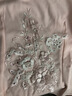 中式漢服女大碼旗袍春夏立領(lǐng)刺繡七分袖上衣民族風(fēng)花朵鳳尾半身裙 粉色【單件上衣】【側(cè)面拉鏈】 L 【建議 95斤-105斤】 曬單實拍圖