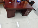 94027 辦公桌主管桌實(shí)木皮油漆辦公家具老板桌 1200*600*760 曬單實(shí)拍圖