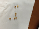 羅威寶格金珠轉運珠黃金串珠999足金硬金小金珠金豆手串圓珠單顆DIY配件 5MM直徑光面約0.06g 曬單實(shí)拍圖