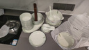 雅誠德荷塘月色套裝家用陶瓷餐具套裝碗具碗筷套裝新中式碗碟套裝瓷器 10人食46頭【禮盒裝】 曬單實拍圖