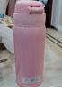 杯具熊（BEDDYBEAR）成人直飲保溫杯小容量男女學(xué)生車(chē)載戶(hù)外便攜水杯隨手杯子 短款純色杯-淡雅粉-380ml 曬單實(shí)拍圖