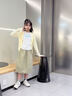 優(yōu)優(yōu)1點(diǎn)（Yoyo one）女童半身裙中長款夏季新款速干兒童裙子夏裝輕薄中大童工裝a字裙 6047黃綠色 150 150cm 曬單實(shí)拍圖