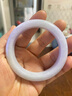 藍(lán)翠緣 翡翠手鐲 a貨女士天然緬甸A貨糯冰種紫羅蘭真玉翡翠手鐲子 圈口55-56【天然a貨證書(shū)+禮盒】 曬單實(shí)拍圖