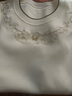 珂萊蒂爾2025年夏季新款優(yōu)雅氣質(zhì)蕾絲鏤空針織衫女士通勤百搭上衣 白色 L 曬單實拍圖