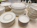 偉尊2025新款景德鎮(zhèn)骨瓷餐具輕奢高級感家用喬遷送禮高溫釉下彩餐具套 可微波爐|送禮首選 60件套 曬單實拍圖
