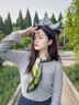 BGUG真絲絲巾女高檔桑蠶絲綢披肩圍巾女送老婆女友長(zhǎng)輩送媽媽生日禮物 甜美花叢  高級(jí)感&送媽媽送老婆實(shí)用高檔 曬單實(shí)拍圖