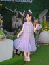G.DUCKKIDS美人魚(yú)公主裙女童連衣裙夏季24新款兒童服裝背心愛(ài)莎裙子洋氣夏裝 藍色 120 建議110-120cm6-7歲 曬單實(shí)拍圖