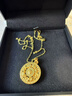 中國(guó)黃金（CHINA GOLD）黃金項(xiàng)鏈女999足金八寶羅盤吊墜男女款七夕情人節(jié)禮物送女友老婆 【今/次日達(dá)】足金吊墜約2.6g*配銀鏈 曬單實(shí)拍圖