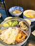albo寶寶餐盤(pán)分格盤(pán)嬰兒學(xué)吃飯輔食碗帶吸盤(pán)兒童餐具不銹鋼注水保溫碗 曬單實(shí)拍圖