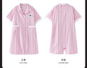 YSO酷貓系列連體睡衣女春夏睡裙可愛(ài)條紋家居服可外穿家居服 L 曬單實(shí)拍圖