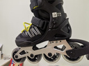 迪卡儂兒童可調舒適耐穿輪滑鞋競速黑FIT5體育課必備4712649 曬單實(shí)拍圖