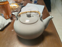 輕松舍汝窯胖東來茶壺泡茶家用陶瓷功夫茶具單壺茶水分離專用大提梁壺 曬單實拍圖