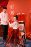 斐莉玥原創(chuàng  )新中式紅色漢服訂婚國風(fēng)馬面裙日常點(diǎn)翠妝花敬酒服禮服 白色上衣+云肩+紅色馬面裙 XL 曬單實(shí)拍圖