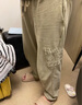杰克·瓊斯（JACK&JONES）春夏新款字母刺繡裝飾舒適百搭低腰低襠束腳休閑褲男裝22421D003 卡其色E11 S （170) 曬單實(shí)拍圖