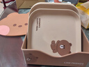 滿(mǎn)朝佳布朗熊日式吐骨頭盤(pán)碟家用高端塑料味碟零食碟小盤(pán)子餐桌垃圾盤(pán)子 【四個(gè)裝】吐骨碟+底托 6.1英寸 曬單實(shí)拍圖