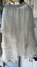 雪茜曼網(wǎng)紗蕾絲裙長(zhǎng)裙女白色2025春夏新款不規(guī)則A字蓬蓬蛋糕裙 曬單實(shí)拍圖