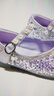 芭比童鞋女童春秋時(shí)尚水晶鞋公主女孩皮鞋時(shí)裝鞋DA6512 淺紫  32  曬單實(shí)拍圖