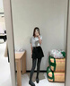 貓人【提臀顯瘦】女士打底褲女加厚保暖高腰連褲襪配裙子外穿秋冬灰色 曬單實(shí)拍圖