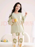 芬騰睡衣女100%純棉親膚2025秋季新品女士花卉休閑家居服軟棉棉 曬單實(shí)拍圖
