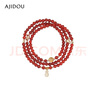 AJIDOU阿吉豆生日禮物手串 米奇系列線(xiàn)下專(zhuān)柜同款瑪瑙疊戴手串送女友 紅色+淺咖金 49cm 1個(gè) 曬單實(shí)拍圖