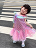 G.DUCKKIDS童裝女童連衣裙夏季新款兒童美人魚(yú)公主裙亮片紗裙小女孩禮服裙 粉色+蝴蝶結發(fā)卡 120 (建議身高110-120 6-7歲) 曬單實(shí)拍圖
