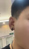 彩萊婭磨砂耳釘男潮流個性男款耳環(huán)單只小眾高級感黑色鈦鋼男士耳扣耳圈 黑色單只 曬單實拍圖