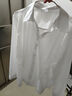 浪莎長(cháng)袖白襯衫女春秋高棉寬松通勤職業(yè)襯衫女裝氣質(zhì)v領(lǐng)正裝白色襯衣 曬單實(shí)拍圖