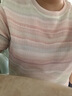 百圖betu女裝2025夏季新款暈染彩虹條印花正肩圓領(lǐng)短袖T恤女2504T14 彩條紋 L 曬單實拍圖