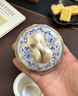 如瓷動人鎏銀汝窯茶杯高檔茶水分離青花水杯生日禮物送長輩領導伴手禮品 青花汝窯-鎏銀圓滿杯帶碟禮盒 200mL(含)-400mL(含) 曬單實拍圖