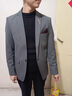 羅蒙西服套裝男士三件套修身伴郎新郎結(jié)婚商務(wù)休閑職業(yè)正裝大碼西裝男 灰色 【西服+馬甲+西褲】三件裝 XL 曬單實(shí)拍圖