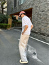Wassup Sohot休閑褲男夏季工裝褲冰絲速干戶外傘兵闊腿運(yùn)動(dòng)褲 淺灰 XL 曬單實(shí)拍圖