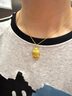 中國黃金（CHINA GOLD）佛頭黃金吊墜女款足金大日如來(lái)佛祖項鏈教師節生日禮物送媽媽女友 佛頭吊墜【默認黑繩】約1.9g 曬單實(shí)拍圖